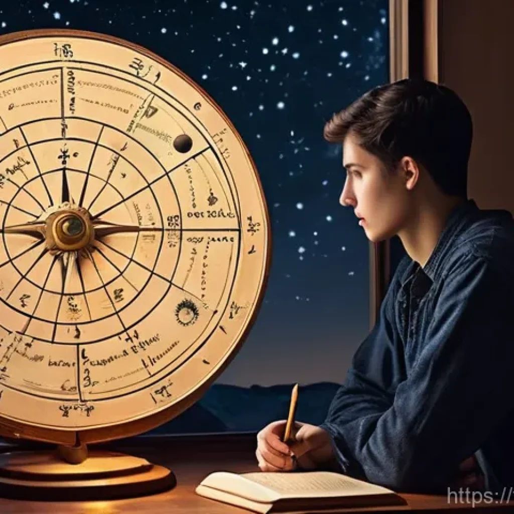 별자리와 성공적인 라이프 스타일 - **A Thoughtful Journey Through the Natal Chart**
    "A young adult, perhaps in their late teens or ...