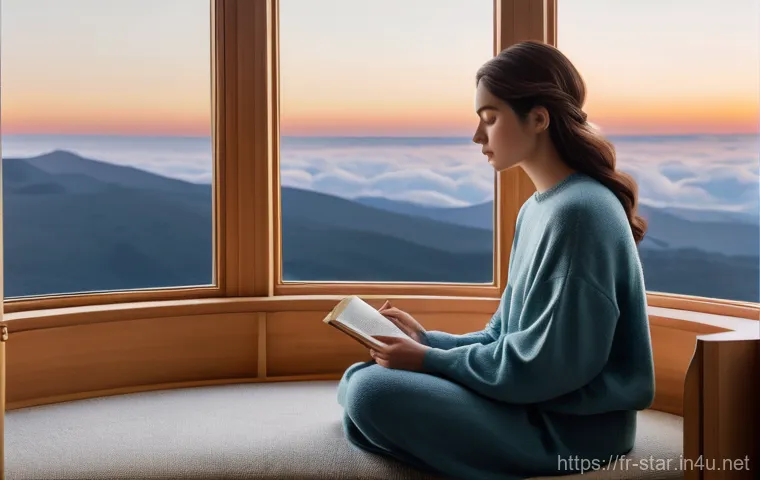 별자리와 성향 테스트 - **Prompt 1: Cosmic Connection and Inner Reflection at Dawn**
    A serene and contemplative woman, i...